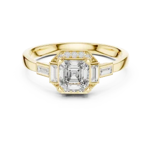 Luminary Radiant Cut Architectural Three-Stone Solitaire Ring - Image 2