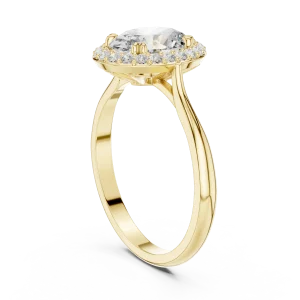 Ethereal Oval Luminary Halo Solitaire Ring - Image 3