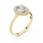 Ethereal Oval Luminary Halo Solitaire Ring