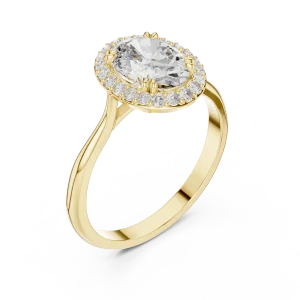 Ethereal Oval Luminary Halo Solitaire Ring