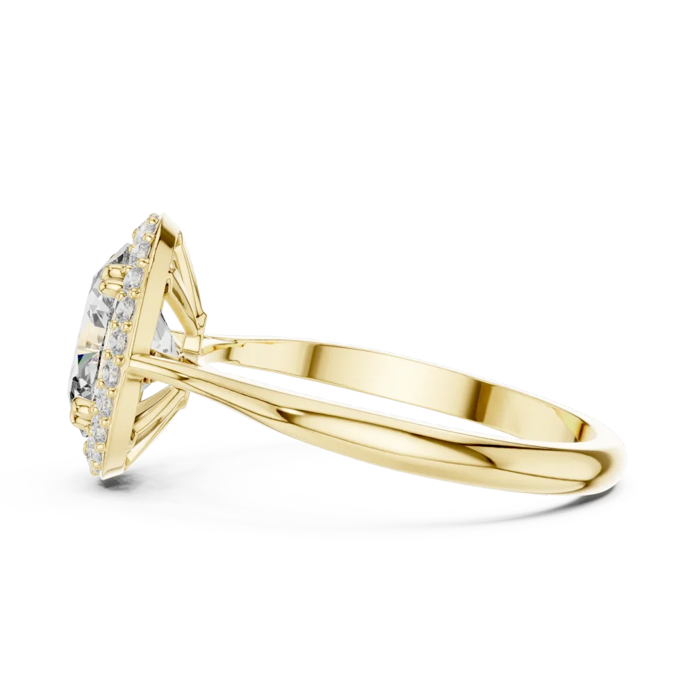 Ethereal Oval Luminary Halo Solitaire Ring - Image 4
