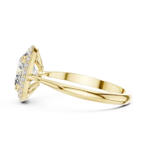 Ethereal Oval Luminary Halo Solitaire Ring - Image 4