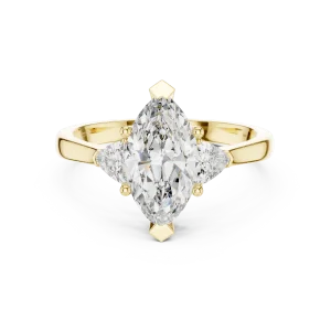 Ethereal Marquise and Trillion Silhouette Three Stone Ring - Image 2