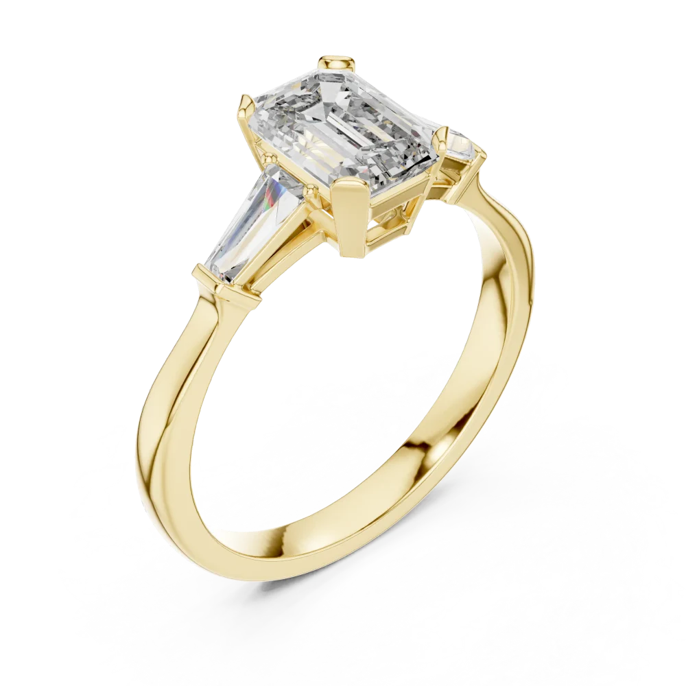 Experience architectural brilliance with this emerald-cut DIAMEUR diamond ring. A modern classic defined by timeless light and fire. Shop now.