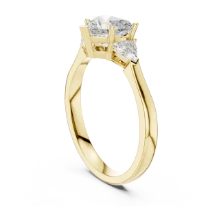 Ethereal Heart & Trillion Cut Three-Stone Statement Ring - Image 3