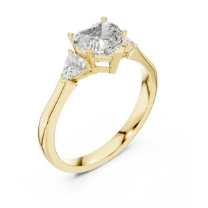 Ethereal Heart & Trillion Cut Three-Stone Statement Ring
