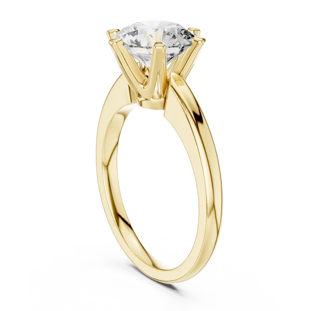 Ethereal Round Brilliant Six-Prong Solitaire Ring - Image 3