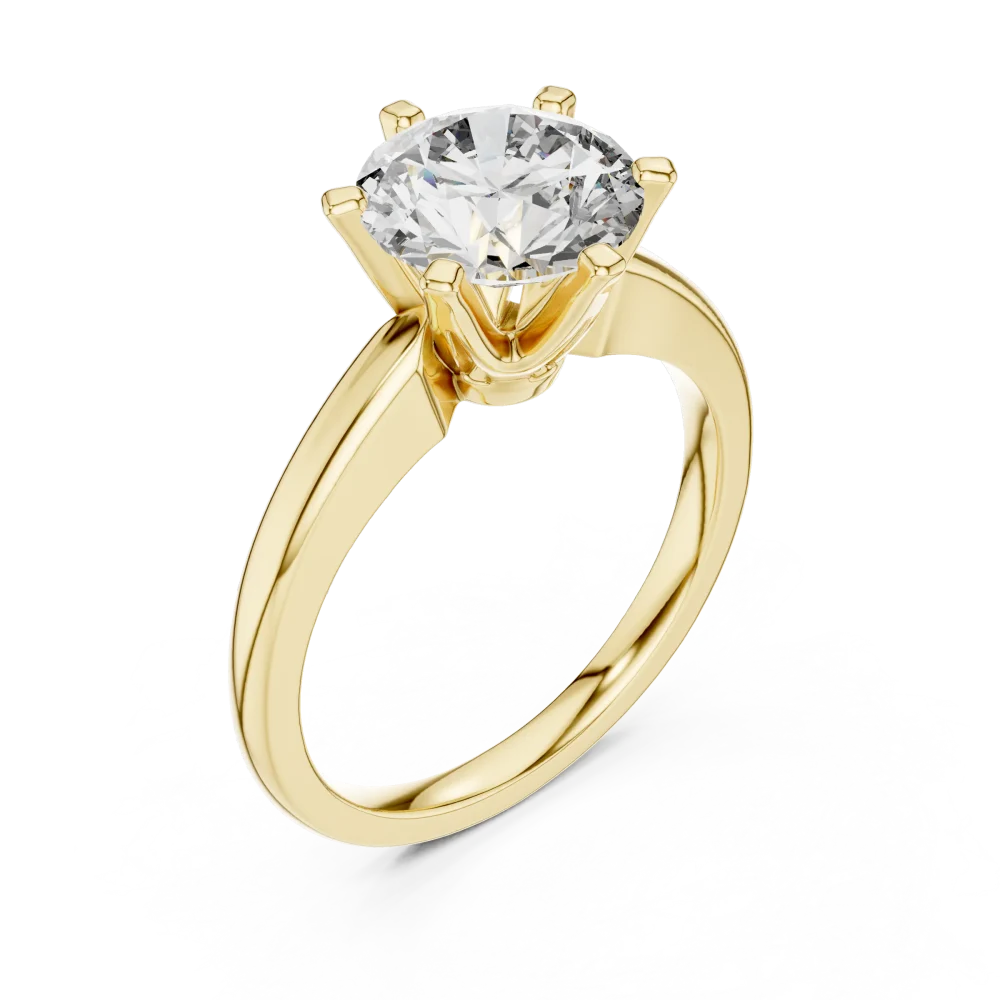 Experience the unmatched brilliance of our Ethereal Round Solitaire Ring. Featuring a certified DIAMEUR diamond, discover your perfect symbol of love.