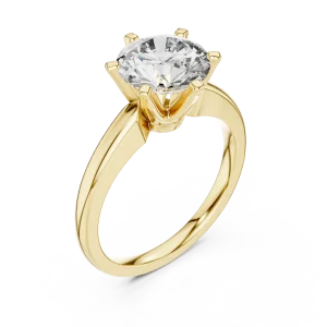 Ethereal Round Brilliant Six-Prong Solitaire Ring