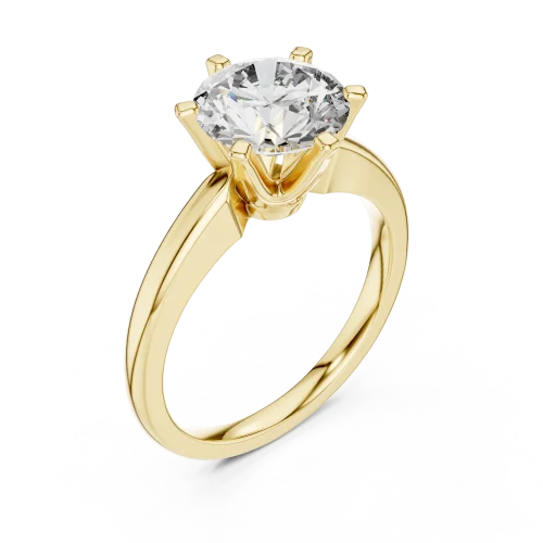 Ethereal Round Brilliant Six-Prong Solitaire Ring