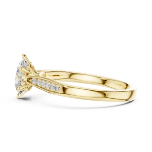 Luminary Round Brilliant Pavé-Set Solitaire Ring - Image 4