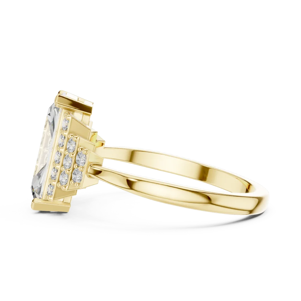 Luminary Emerald Cut Architectural Tiered Solitaire Ring - Image 4