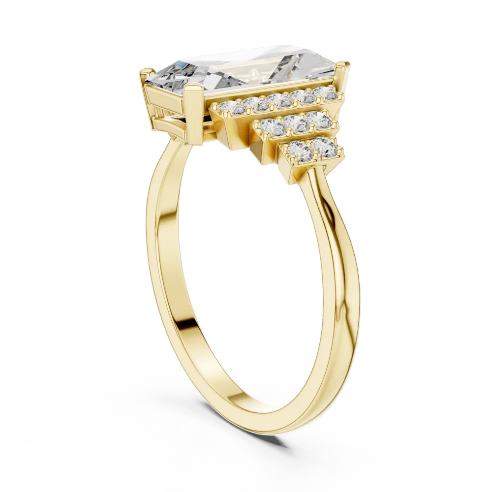 Luminary Emerald Cut Step-Edge Solitaire Ring - Image 3
