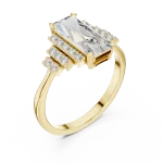 Luminary Emerald Cut Step-Edge Solitaire Ring