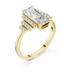 Luminary Emerald Cut Step-Edge Solitaire Ring