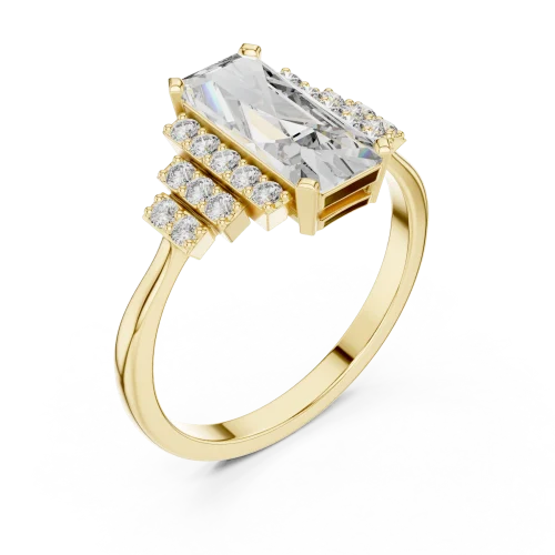 Luminary Emerald Cut Step-Edge Solitaire Ring