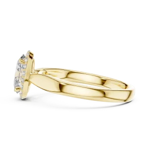 Ethereal Oval Cut Halo Solitaire Ring - Image 4