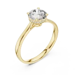 Ethereal Round Brilliant Hidden Halo Solitaire Ring
