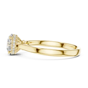 Ethereal Round Brilliant Hidden Halo Solitaire Ring - Image 4