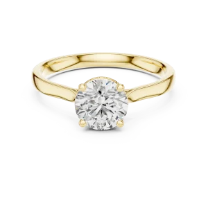 Ethereal Round Brilliant Hidden Halo Solitaire Ring - Image 2