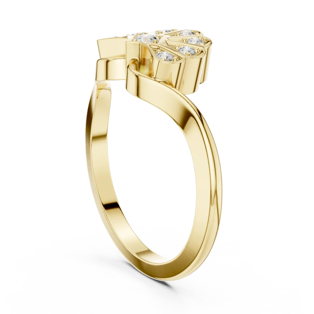 Symmetry Radiant Round Brilliant Pavé-Set Cocktail Ring - Image 3