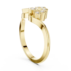 Symmetry Radiant Round Brilliant Pavé-Set Cocktail Ring - Image 3