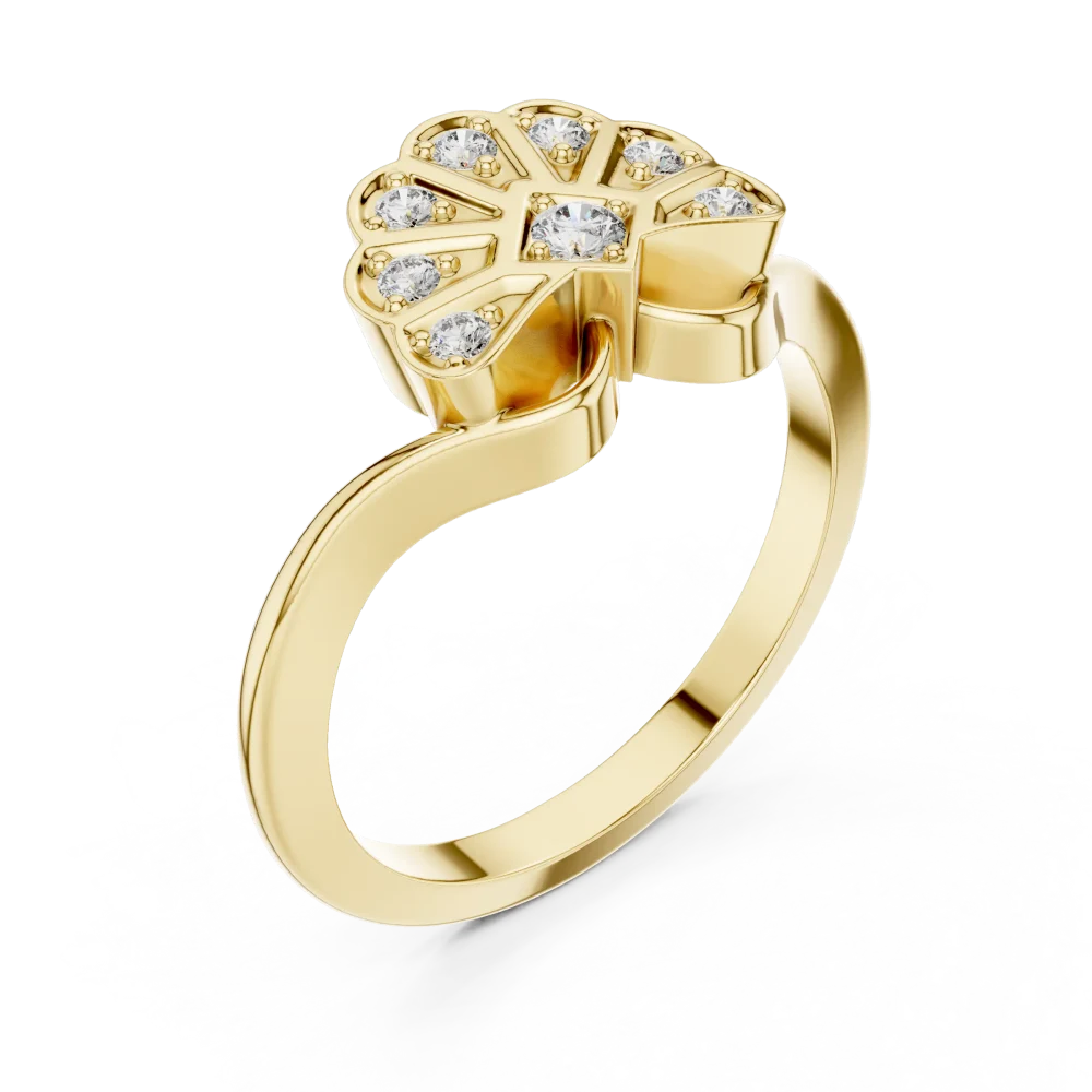 Experience the brilliant radiance of our pavé-set round diamond cocktail ring. Handcrafted for modern luxury, discover your new favorite statement.