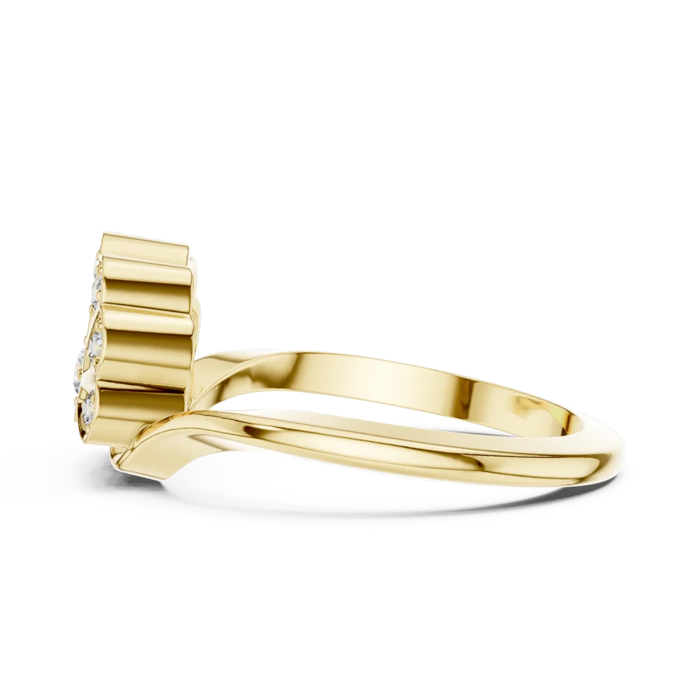 Symmetry Radiant Round Brilliant Pavé-Set Cocktail Ring - Image 4