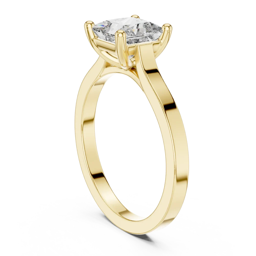 Symmetry Princess Cut Solitaire Engagement Ring - Image 3