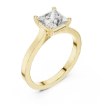 Symmetry Princess Cut Solitaire Engagement Ring