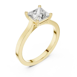 Symmetry Princess Cut Solitaire Engagement Ring