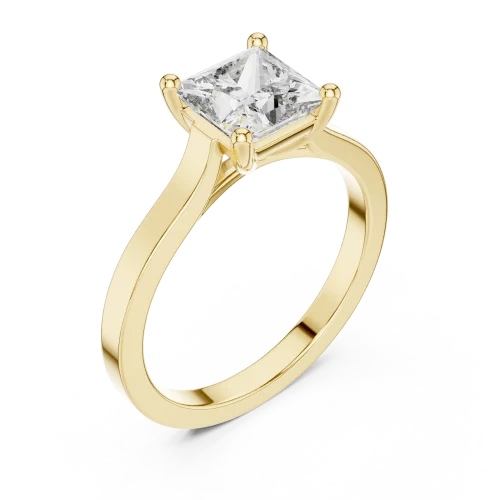 Symmetry Princess Cut Solitaire Engagement Ring