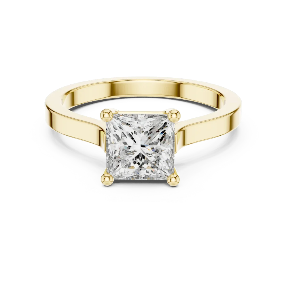 Symmetry Princess Cut Solitaire Engagement Ring - Image 2