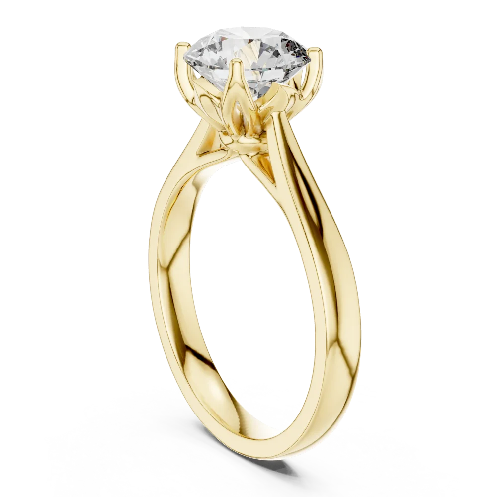 Ethereal Round Brilliant Cut Solitaire Engagement Ring - Image 3