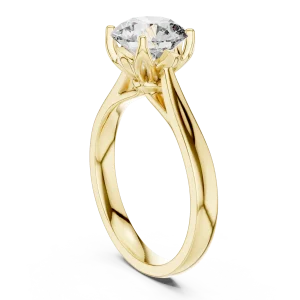 Ethereal Round Brilliant Cut Solitaire Engagement Ring - Image 3