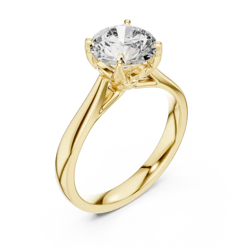 Ethereal Round Brilliant Cut Solitaire Engagement Ring