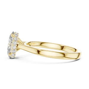 Essence Oval Cut Hidden Halo Solitaire Engagement Ring - Image 4