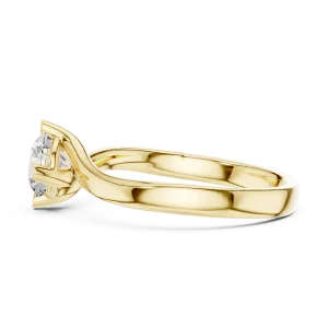 Fluid Essence Round Cut Solitaire Ring - Image 4