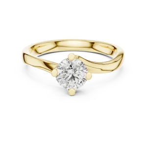 Fluid Essence Round Cut Solitaire Ring - Image 2