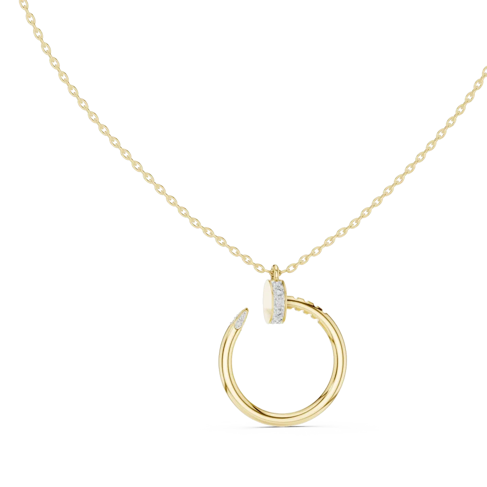 Discover the elegance of our architectural DIAMEUR lab-grown diamond pendant. A modern classic crafted for brilliance. Shop this sustainable luxury piece.
