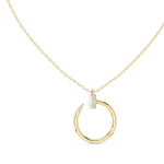 Architectural Round Pavé-Set Modern Industrial Pendant