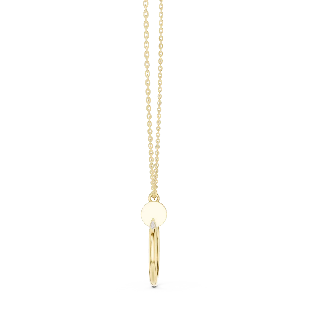 Architectural Round Pavé-Set Modern Industrial Pendant - Image 3