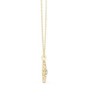 Luminary Round Brilliant Geometric Silhouette Solitaire Pendant - Image 3