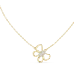 Ethereal Butterfly Silhouette Round Cut Diamond Pendant