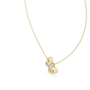 Ethereal Butterfly Silhouette Round Cut Diamond Pendant - Image 2