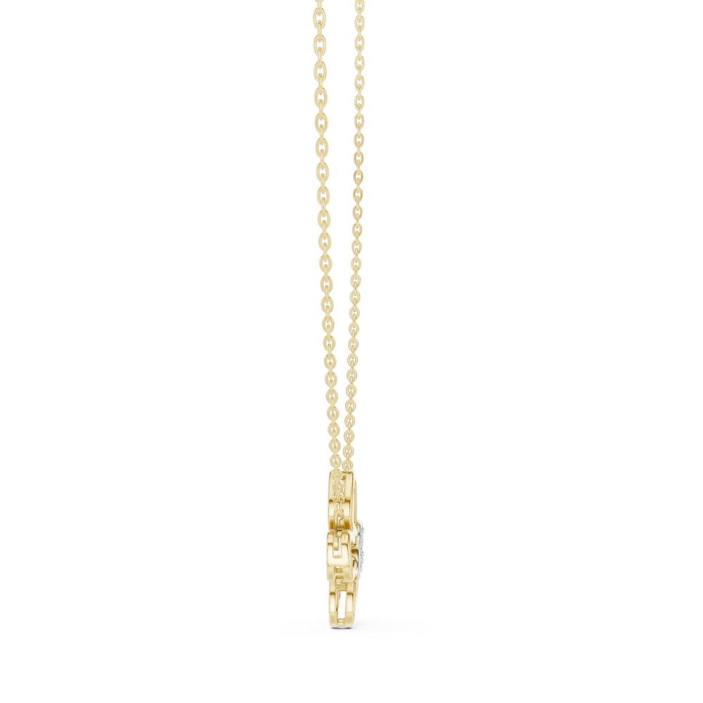 Ethereal Butterfly Silhouette Round Cut Diamond Pendant - Image 3