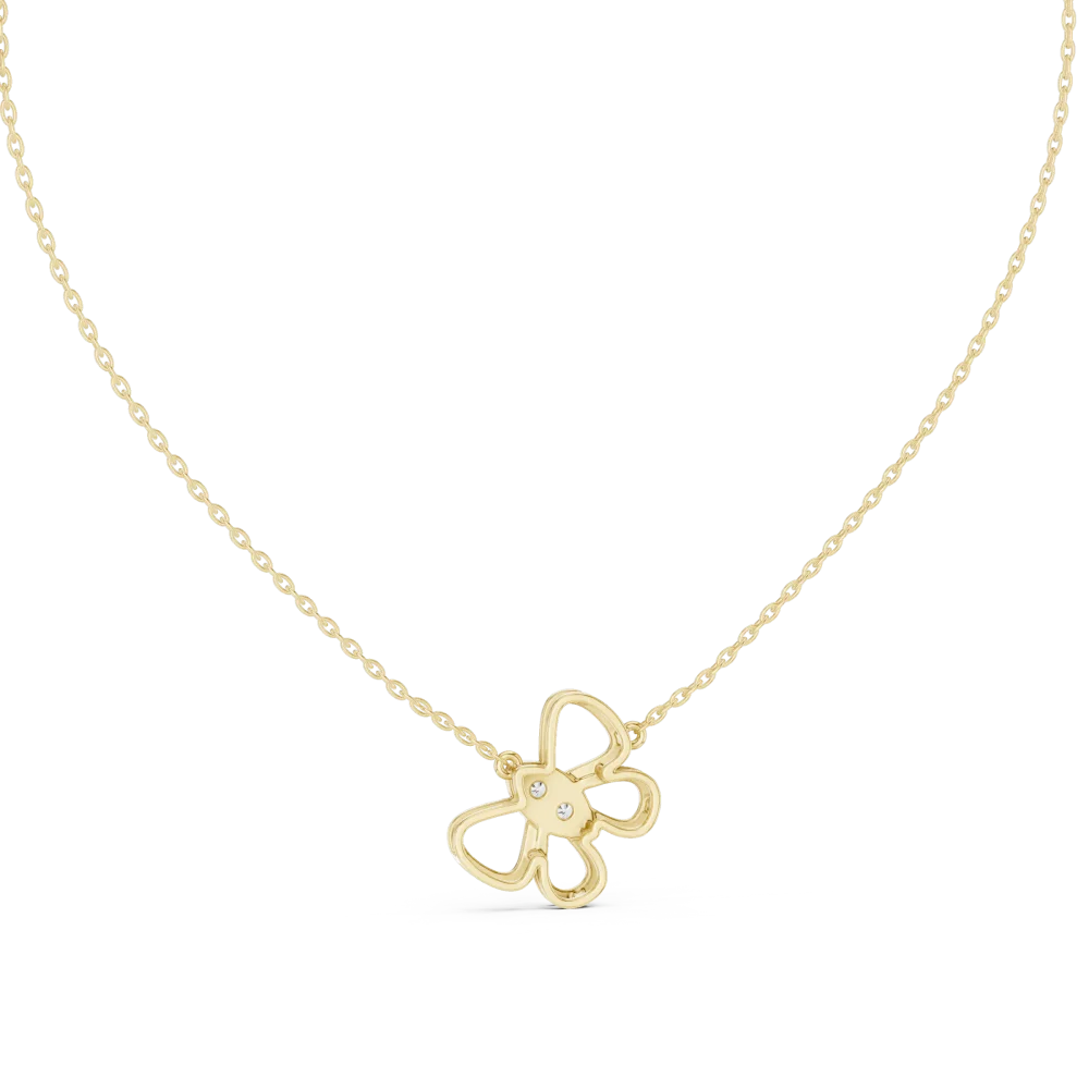 Ethereal Butterfly Silhouette Round Cut Diamond Pendant - Image 4