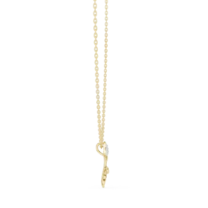 Ethereal Floral Round Brilliant Pavé-Set Modern Pendant - Image 3
