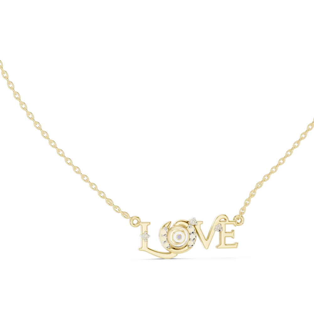 Discover the Ethereal Love Motif Pendant, featuring brilliant-cut DIAMEUR lab-grown diamonds in a modern, elegant design. Shop this luxury piece today.