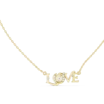 Ethereal Round Brilliant Silhouette Love Motif Pendant